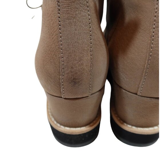 EILEEN FISHER Capa Nubuck Leather Lace Up Wedge Boots Size 9 B Tan - Picture 9 of 10